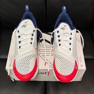 Nike Air Red, White, and Blue Men's Athletic Shoes